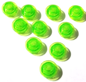 LEGO 1x1 Plate Round Part 6141 / 30057 Trans Bright Green LOT OF 10 - Picture 1 of 1