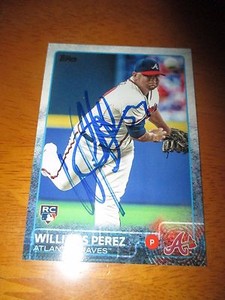 WILLIAMS PEREZ Signed 2015 Topps Update Baseball card #US 289 AUTO Autograph