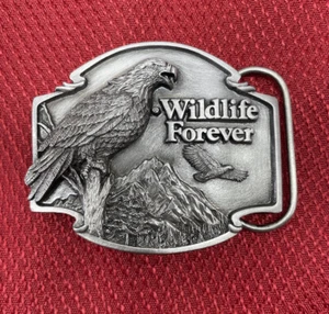 FIBBIA CINTURA COMMEMORATIVA WILDLIFE FOREVER 1992 AQUILA CALVA. VINTAGE NUOVO - Foto 1 di 5