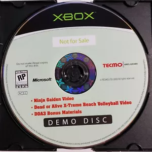 Original XBOX Demo Disc Not For Resale Ninja Gaiden Dead or Alive DOA3 Promo - Picture 1 of 2
