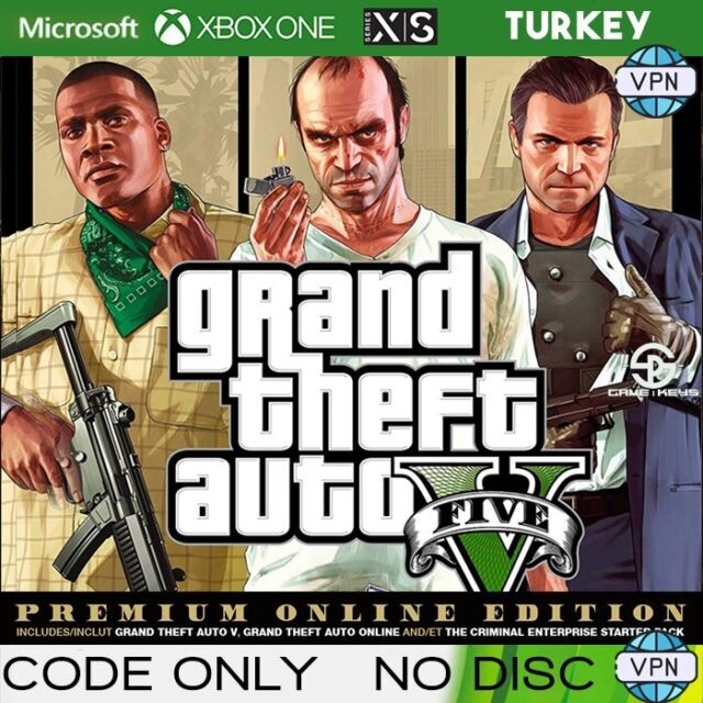 MMS GAMES - GRAND THEFT AUTO V PREMIUM EDITION XBOX ONE - CÓDIGO 25 DÍGITOS  ARG