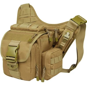 Men's Tactical Military Sling Shoulder Bag Molle Hiking Chest Bag Crossbody Pack - Picture 1 of 11