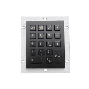 Black Stainless Steel USB kiosk Keyboard With 18 Keys Metal Numeric Keypad - Picture 1 of 7