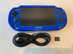 Sony PlayStation PS Vita PCH-1000 ZA04 Sapphire Blue WLAN Modell 32GB Karte - Bild 1 von 11
