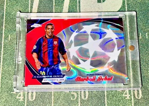 2023-24 Topps Cromo Ronaldinho Rojo Lava Starball Debut 1:8640 Paquetes/5 SSP RARO - Imagen 1 de 2