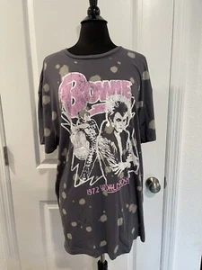 NWT David Bowie Men’s Tie Dye Graphic Print T Shirt Size S/M - Picture 1 of 7