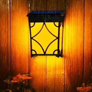 4 pcs Solar Wall Light Outdoor Fence Lighting Terrace Front Door Patio Garden - Picture 1 of 8