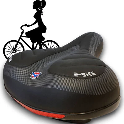 Sattel Komfort Fahrrad Damen Herren Fahrradsitz Fahrradsattel Gelsattel Bike - Bild 1 von 4