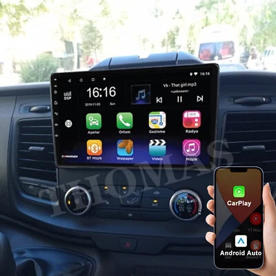Radio GPS FM Android 14 Carplay de 10,1" para Ford Transit 250 350 2020-2024 Foto 1 de 4