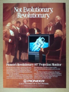 1987 Pioneer Projection Monitor TV Television vintage print Ad - Picture 1 of 1