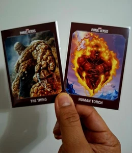 THE THING vs HUMAN TORCH 2021-2022 Marvel Versus Panini Trading Cards~ NM - Picture 1 of 2