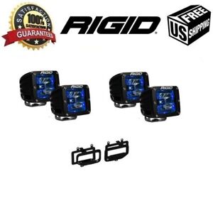 Rigid For 10-15 Ram 2500/3500 09-12 Ram 1500 Blue & Fog Light Kit Radiance Pod