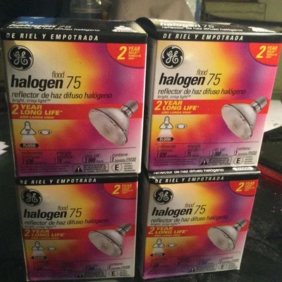 (4) GE 75W Par 30 Floodlight Bulbs Track Light 2 PK Short Neck 526 Long Life-New - Image 1 of 4