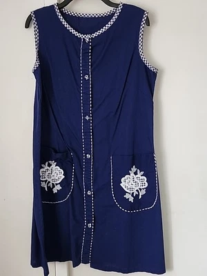 Vintage 60s House Dress Day Dress Mod Hippy Flower Power  - Image 1 of 4