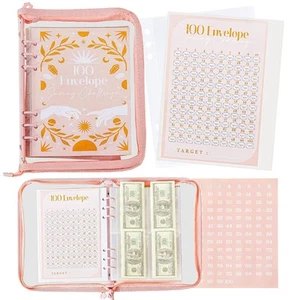 100 Envelopes Money Saving Challenge A5 Binder | Budget Savings Cash Challeng... - Picture 1 of 7
