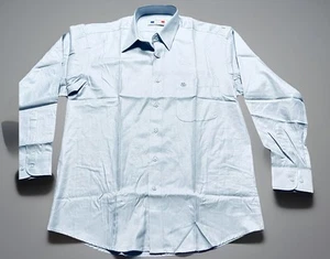 Valentino Coupeau Paris NWT Long Sleeve Dress Shirt Men’s Size 15/ L GreyBlue - Picture 1 of 16