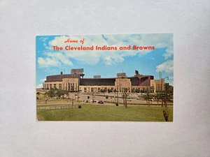 GEMEINDESTADION VINTAGE POSTKARTE HEIMAT DER CLEVELAND INDIANER UND BRAUNEN - Bild 1 von 2