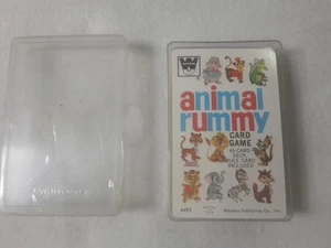 Baraja de Cartas de Juego WHITMAN 45 De Colección ANIMAL RUMMY Instrucciones Completas y Estuche - Imagen 1 de 3
