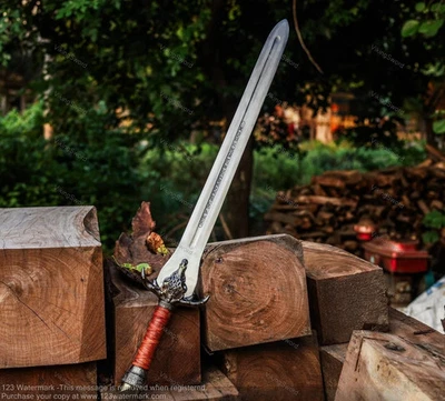 Conan the Barbarian Father’s Sword – Handmade Carbon Steel Double-Edged Replica - Image 1 of 3