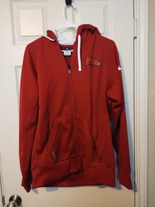 Nike Mens Arkansas Razorbacks Front Zip Hoodie Sweatshirt Large Maroon Pockets - Picture 1 of 3
