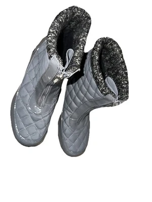 Khombu Megan Waterproof Front Zip Winter Boots Grey Women's  8.5 - Image 1 of 4