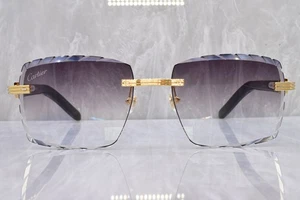 Cartier rimless buffs Black Gold buffalo horn C decor ct0286o Premier edition - Picture 1 of 7