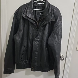 Chaqueta 23rd St Mujer XL Mediana Negra Cuero Genuino Bombardero Cremallera Completa Motocicleta - Imagen 1 de 7