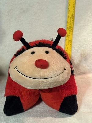 Pillow Pets Ladybug 2010 Bicho de Pelúcia Dobrável Vermelho e Preto 18" RARO - Imagem 1 de 4