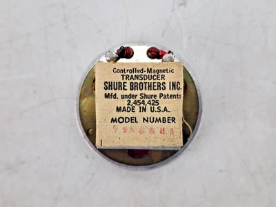Micrófono transductor magnético controlado Shure 99A86 de colección HIZ Harp #2 Foto 1 de 4