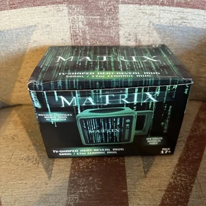 New Retro Matrix TV-Shaped Heat Reveal Mug 500ml/17oz Ceramic Mug  - Picture 1 of 8