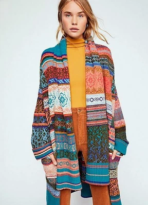 Cárdigan Free People Talla XS/Pequeño Nuevo con Etiquetas Fantasia Fairisle NUEVO Suéter Cardi Foto 1 de 4