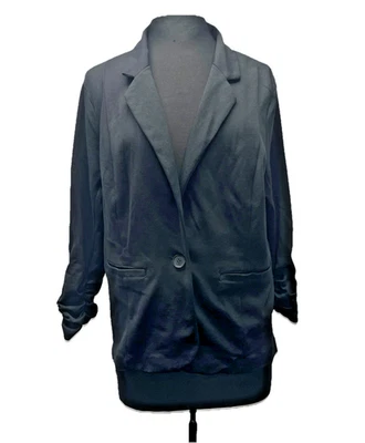 Est. Chaqueta Blazer Cato 1946 para Mujer 18W Elastizada Mangas Acanaladas Cuello Negra Foto 1 de 4