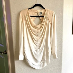 Haute Hippie Ombré 100% Seide Langarm drapierte Bluse Damen Gr. XS - Bild 1 von 9