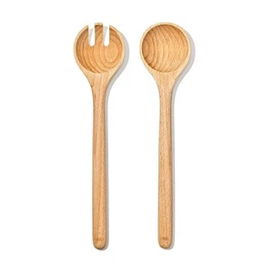 NEW OXO Beechwood Salad Server Set 2pce - Picture 1 of 2