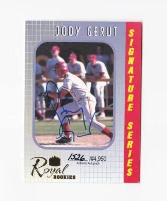 2000 Royal Rookies Autographs #9 Jody Gerut /4950 Auto Rockies Guardians Indians - Image 1 of 2