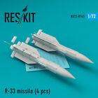 R-33 Missile (4 Pcs)  (Resin Upgrade Set) 1/72 Reskit Rs72-0143
