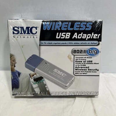 SMC Networks Wireless USB Adapter, 802.11 b/g ~ NEW SEALED - Image 1 of 4