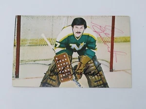 Gilles Meloche Minnesota North Stars Signed Autographed Original NHL 5X3 Photo - Picture 1 of 2
