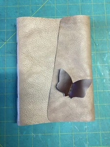 5x7 echt Gold Leder Handarbeit Schmetterling Journal - tolle Geschenkidee! - Bild 1 von 4
