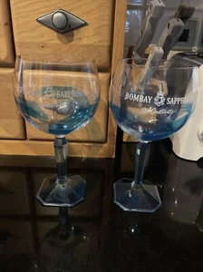 2 X Bombay Sapphire Large Balloon Gin Glasses - Picture 1 of 1