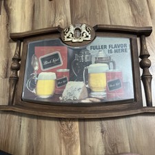 1971 Carling Black Label Beer Sign Vintage Fuller Flavor Is Here 25x17 Cleveland