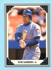1991 Leaf Preview baseball # 2 Ryne Sandberg  -- Cubs  -- Box 845