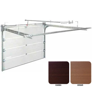 Double Sectional Panel Lift Garage Door Timber Look Woodgrain 2240(H) x 4880(W) - Picture 1 of 7