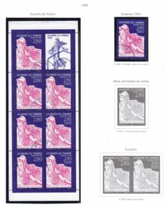 FRANCE oblitérés n° 2990 et BC 2992 (1996) JOURNEE DU TIMBRE - Picture 1 of 1