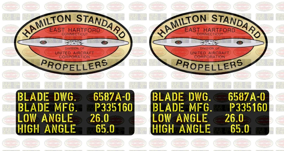 Hamilton Prop Logo with Detail Graphics Decals - Image 1 of 1