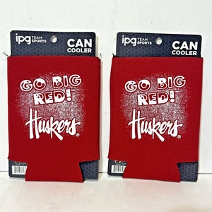 Nebraska Cornhuskers Huskers Can Cooler Koozie Set Of 2 - Picture 1 of 2
