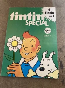 BD TINTIN ALBUM SPECIALE (4 Tintin In 1) Copertina Con Prezzo In DOLLARI - Picture 1 of 11