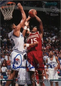 1995 Dwight Stewart Arkansas Razorbacks autógrafo de baloncesto clásico tarjeta de novato - Imagen 1 de 2