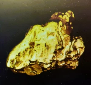 1 x echtes Goldnugget 2,5 mm, mit Zertifikat Fundort Rheinursprung , Schweiz - Bild 1 von 5