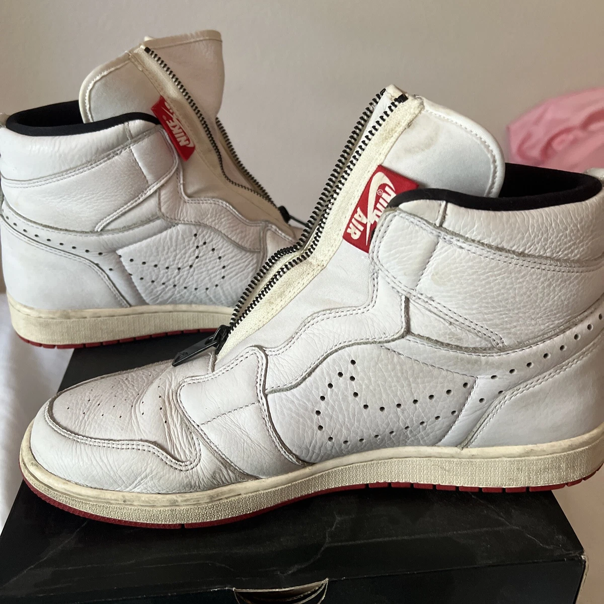 Jordan 1 Retro Zip High White University Red for Sale